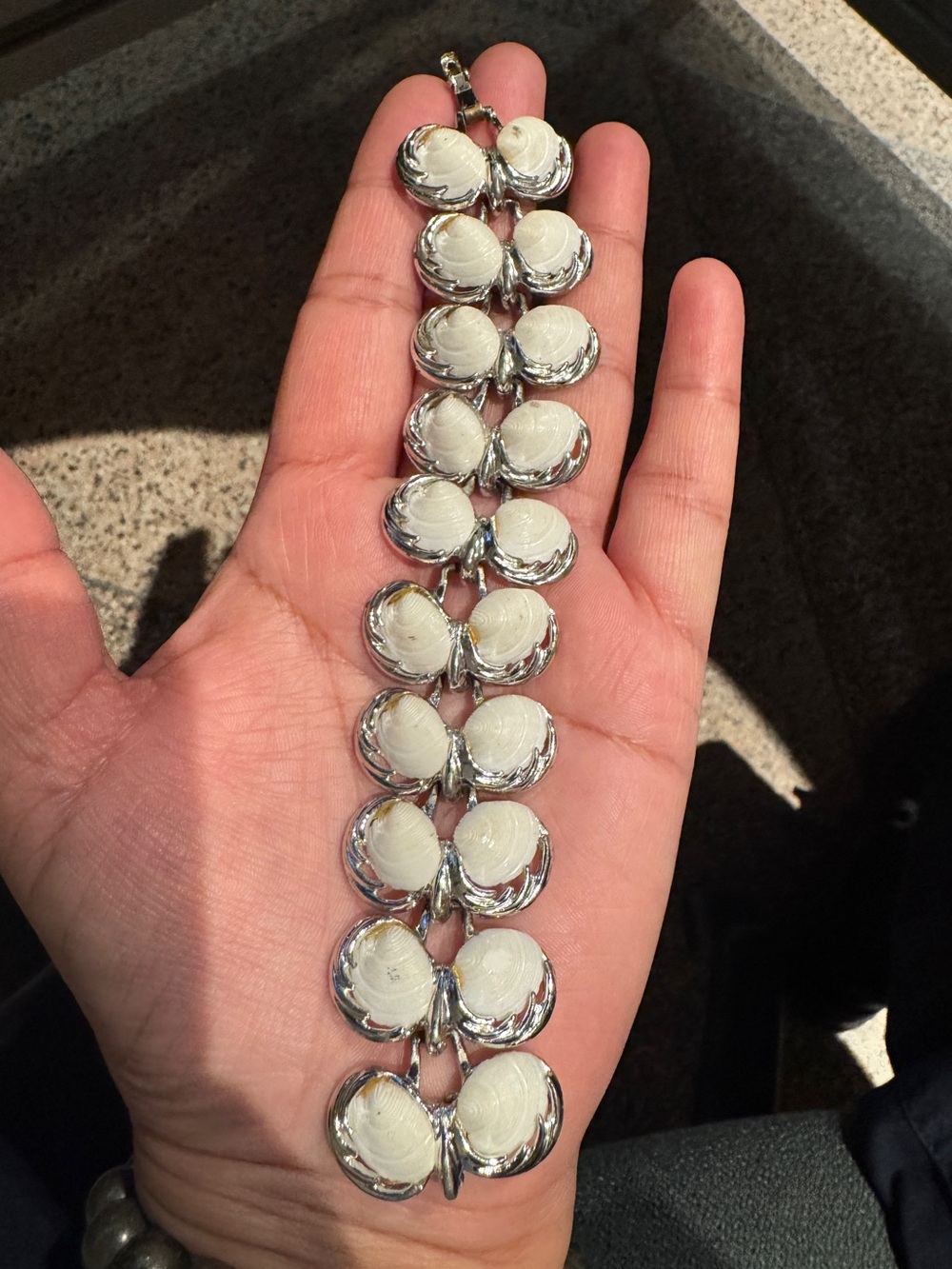 Vintage real seashell bracelet